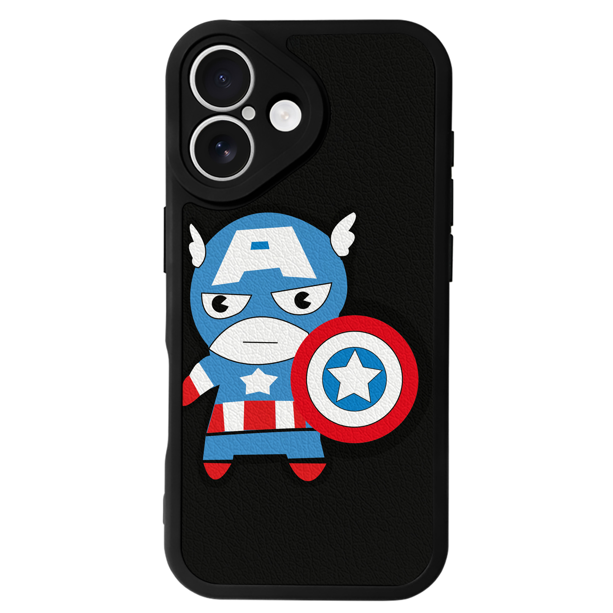（画像用） アベンジャーズ The Avengers 【iPhone 16シリーズ対応】シリコンスマホケース（レザー調） 材質：シリコン